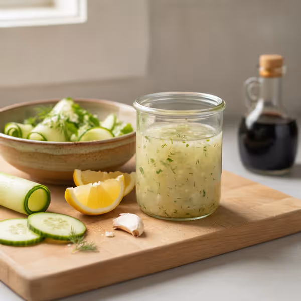 Aliño de ensalada sin aceite con limón