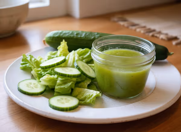Aliños para ensalada sin aceite, ya emplatado