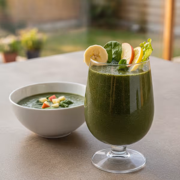 Batido verde para principiantes, ya emplatado