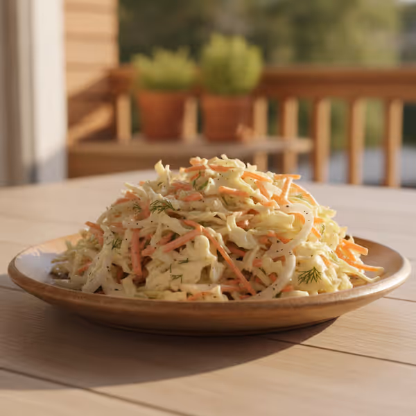 Coleslaw americano – ensalada de col, ya emplatado