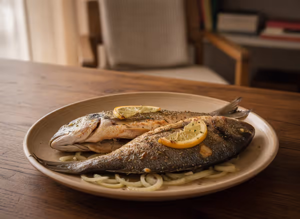 Dorada al horno, ya emplatado