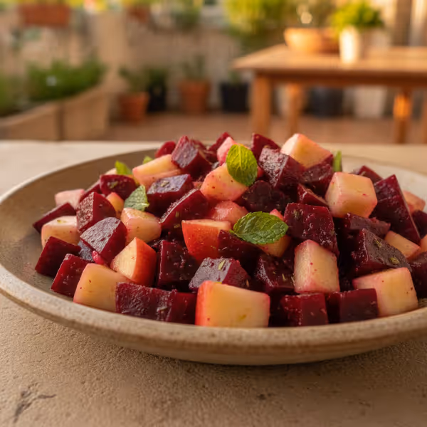 Ensalada de remolacha y manzana, ya emplatado