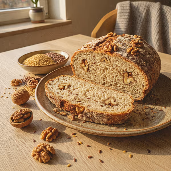 Pan de nueces, ya emplatado