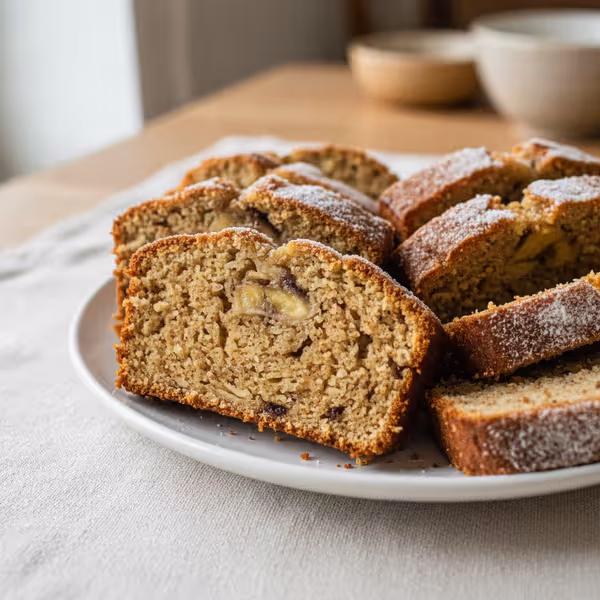 Pan de plátano sin harina ni azúcar (estilo LOGI), ya emplatado