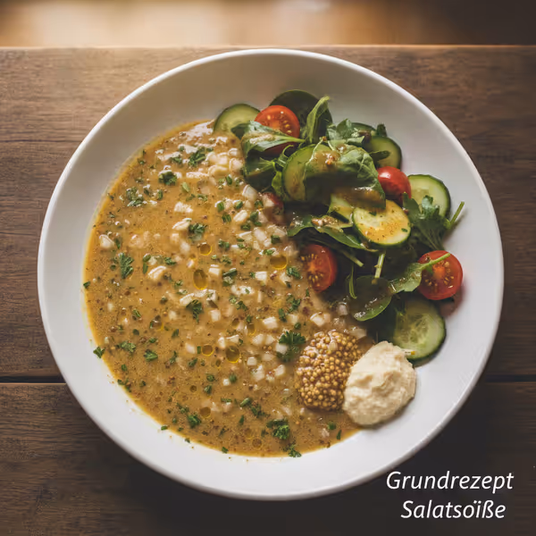 Receta base de vinagreta, ya emplatado