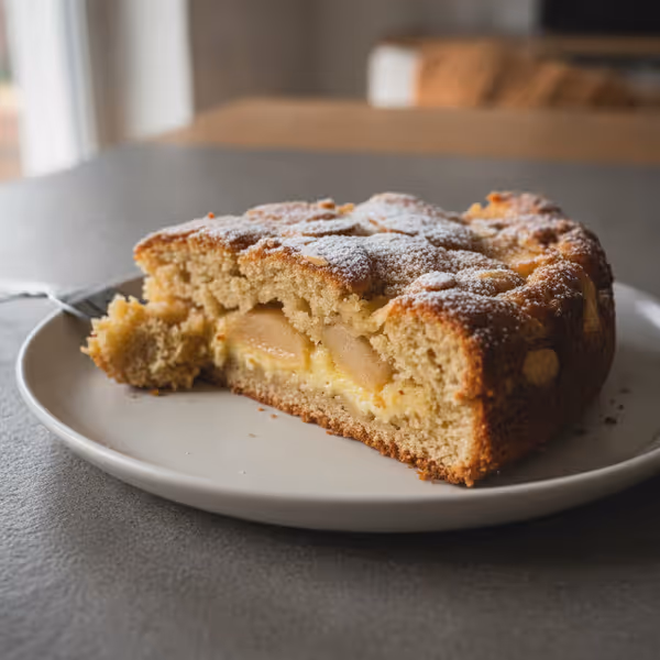 Tarta de manzana baja en carbohidratos (sin gluten), ya emplatado