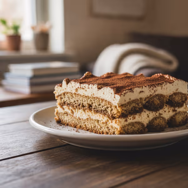 Tiramisú Low Carb con base de almendra