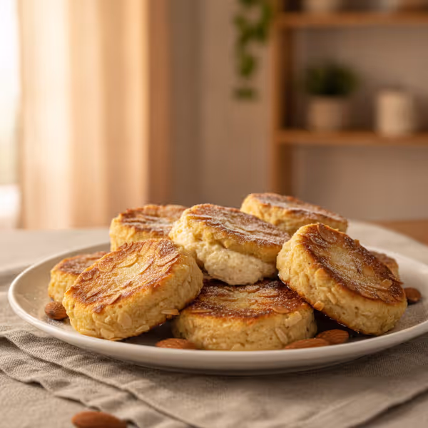 Toasties de quark y almendra
