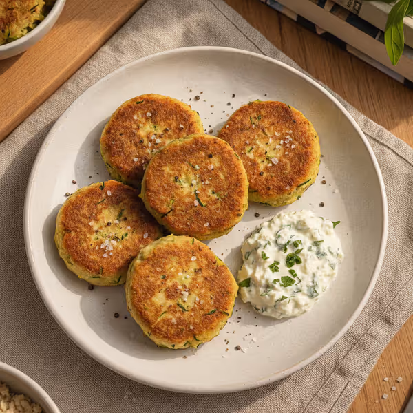 Tortitas de atún con calabacín